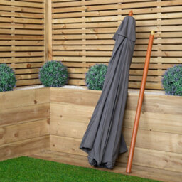 Samuel Alexander 2.7M Outdoor Wooden Garden Parasol Sun Shade With Carry Bag In Grey - thumbnail 4