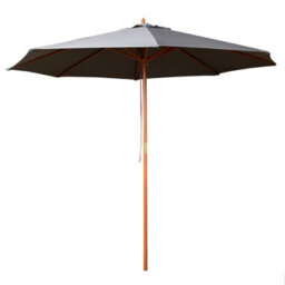 Samuel Alexander 2.7M Outdoor Wooden Garden Parasol Sun Shade With Carry Bag In Grey - thumbnail 9