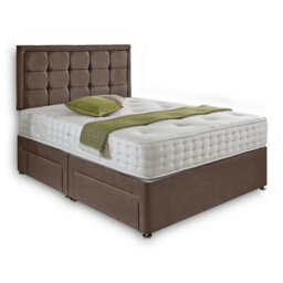 Dining Tables Dallas Matching Headboard Divan Set, 2 Drawer On Same Side With Sprung 1500 Comfort Mattress - Plush Taupe - King - thumbnail 4