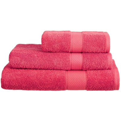 Just So Home Turkish Cotton Towels Pack Of 2 (Raspberry, Bath Towel )