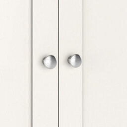 Farro Coconut White Double Wardrobe With Washed Oak Top - By Roseland Furniture - thumbnail 7