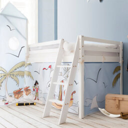 Nöa & Nani Noa & Nani Cabin Bed Midsleeper With Slide & Pirate Pete Package In Classic White Moro - thumbnail 2