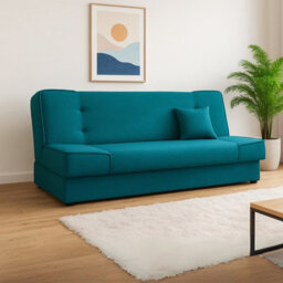Gabi Turquoise Sofa Bed With Storage Comfortable 3 Seater Couch With Sleeping Function Enjoy17 - thumbnail 5