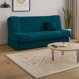 Gabi Turquoise Sofa Bed With Storage Comfortable 3 Seater Couch With Sleeping Function Enjoy17 - thumbnail 1