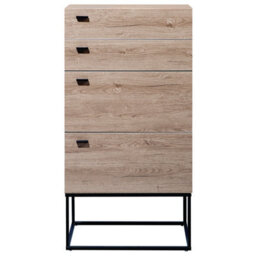 Beliani 4 Drawer Chest Acra Light Brown - thumbnail 4