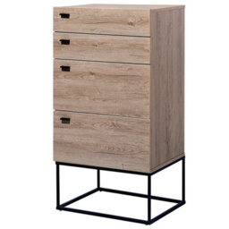 Beliani 4 Drawer Chest Acra Light Brown - thumbnail 6