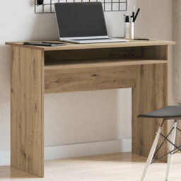 Berkfield Modern Desk Artisan Oak 90X50X74 Cm Engineered Wood - thumbnail 2