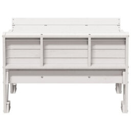Berkfield Picnic Table For Kids White 88X122X58 Cm Solid Wood Pine - thumbnail 4