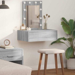 Walplus Dressing Table With Drawer Grey 60 X 40 X 70 Cm Engineered Wood - thumbnail 1