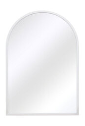 Mirroroutlet The Arcus White Metal Framed Arched Garden Mirror 100Cm X 70Cm - thumbnail 2