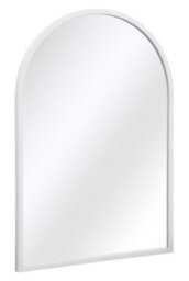Mirroroutlet The Arcus White Metal Framed Arched Garden Mirror 100Cm X 70Cm - thumbnail 3