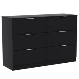 Lassic Vida Designs Trega Black 6 Drawer Bedroom Chest (H) 800mm X (W) 1110mm X (D) 360mm - thumbnail 3