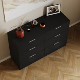 Lassic Vida Designs Trega Black 6 Drawer Bedroom Chest (H) 800mm X (W) 1110mm X (D) 360mm - thumbnail 8