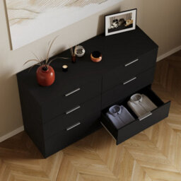 Lassic Vida Designs Trega Black 6 Drawer Bedroom Chest (H) 800mm X (W) 1110mm X (D) 360mm - thumbnail 9
