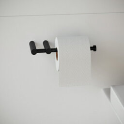 Cosmic Bathroom Accessory Set, Black Matt, 5 Pieces, 2X Hooks, Toilet Brush And Holder, Toilet Paper Holder, Towel Rail - thumbnail 7
