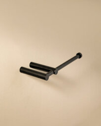 Cosmic Bathroom Accessory Set, Black Matt, 5 Pieces, 2X Hooks, Toilet Brush And Holder, Toilet Paper Holder, Towel Rail - thumbnail 6