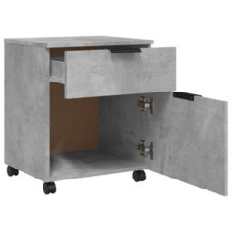 Berkfield Mobile File Cabinet With Wheels Concrete Grey 45X38X54 Cm Engineered Wood - thumbnail 4