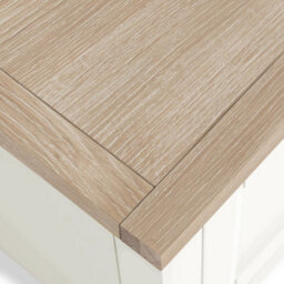 Farro Coconut White Blanket Box With Washed Oak Top - Fully Assembled By Roseland Furniture - thumbnail 2