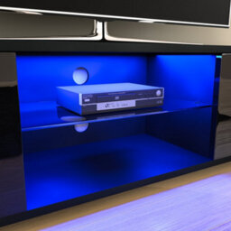 Lassic Vida Designs Cosmo Black 2 Door Led Tv Unit 160Cm Sideboard Cabinet - thumbnail 5