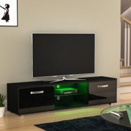 Lassic Vida Designs Cosmo Black 2 Door Led Tv Unit 160Cm Sideboard Cabinet - thumbnail 7