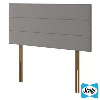 Sealy Kingston Fabric Headboard In Silver Fox Linear Stitched Design Strutted Single, Double, King & Super King Sizes - image 1