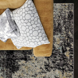 Abstract Blue Modern Easy To Clean Dining Room Rug-120Cm X 170Cm - thumbnail 2