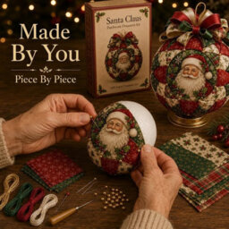 CLEFFNS Christmas Classics Patchwork Ornament Diy Kit, Holiday Decorations Santa Felt Handmade Set For Adults Beginner Sewing Craft - thumbnail 8