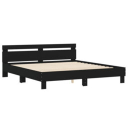 Berkfield Bed Frame With Led Without Mattress Black 160X200 Cm - thumbnail 6