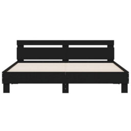 Berkfield Bed Frame With Led Without Mattress Black 160X200 Cm - thumbnail 7