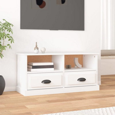 Berkfield Tv Cabinet White 93X35.5X45 Cm Engineered Wood - image 1