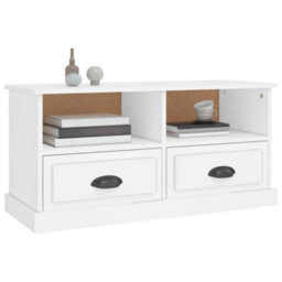 Berkfield Tv Cabinet White 93X35.5X45 Cm Engineered Wood - thumbnail 4
