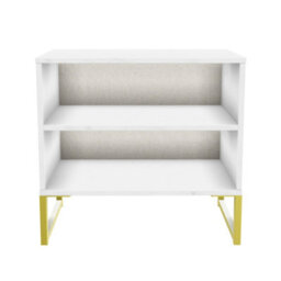 Tamworth Double Open Bedside Cabinet In Marble (Ready Assembled) - thumbnail 2