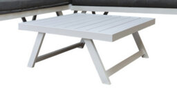 Signature Weave Kimmie Aluminium Corner Sofa Adjustable Sun Lounger Grey White - thumbnail 7