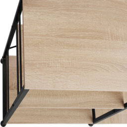 Tectake Shelving Unit Crawley - Industrial Style, 6 Shelves, Pull-Out Basket, 90 X 40 X 131.5 Cm - Industrial Wood Light, Oak Sonoma - thumbnail 7