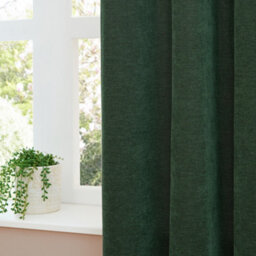 furn. Furn Soft Chenille Blackout Pencil Pleat Curtain Pair, Bottle, (W) 117 X (D) 183Cm - thumbnail 4