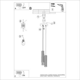 Sollux Lighting Karbon Aluminum Beige 3 Lights Minimalist Pendant Ceiling Light - thumbnail 9