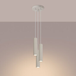 Sollux Lighting Karbon Aluminum Beige 3 Lights Minimalist Pendant Ceiling Light - thumbnail 3