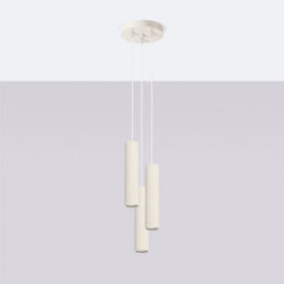 Sollux Lighting Karbon Aluminum Beige 3 Lights Minimalist Pendant Ceiling Light - thumbnail 2