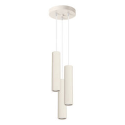 Sollux Lighting Karbon Aluminum Beige 3 Lights Minimalist Pendant Ceiling Light - thumbnail 1
