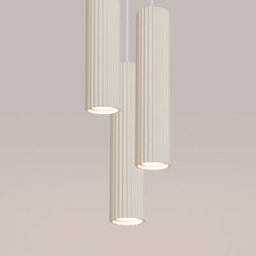 Sollux Lighting Karbon Aluminum Beige 3 Lights Minimalist Pendant Ceiling Light - thumbnail 5
