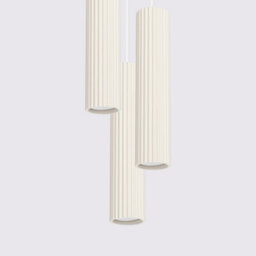 Sollux Lighting Karbon Aluminum Beige 3 Lights Minimalist Pendant Ceiling Light - thumbnail 4