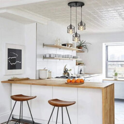 Vintage 3 Lights Ceiling Lamps Industrial Flush Mount Pendant Lights E27 Fixture - thumbnail 4