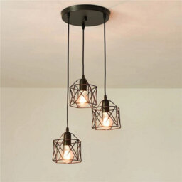 Vintage 3 Lights Ceiling Lamps Industrial Flush Mount Pendant Lights E27 Fixture - thumbnail 1