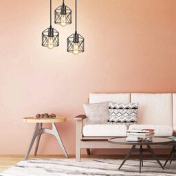 Vintage 3 Lights Ceiling Lamps Industrial Flush Mount Pendant Lights E27 Fixture - thumbnail 6