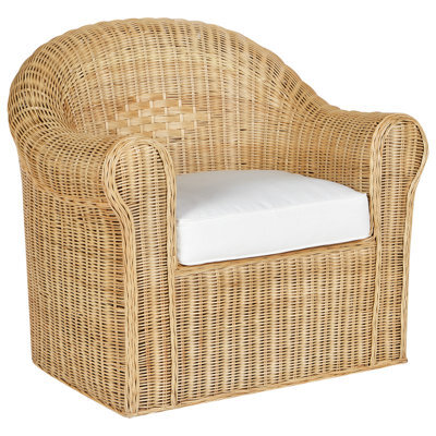 Beliani Garden Armchair Livadeia Rattan Natural - image 1