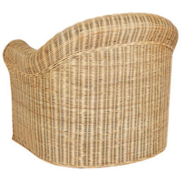 Beliani Garden Armchair Livadeia Rattan Natural - thumbnail 5