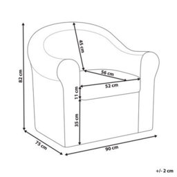 Beliani Garden Armchair Livadeia Rattan Natural - thumbnail 3