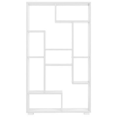 Beliani White Open-Back Bookcase Shelves, Modern Storage, W70 X D20 X H122Cm - image 1
