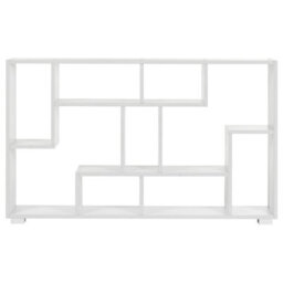 Beliani White Open-Back Bookcase Shelves, Modern Storage, W70 X D20 X H122Cm - thumbnail 7