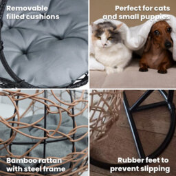 Home Republic Pet Egg Chair Swing With Cushion - thumbnail 3